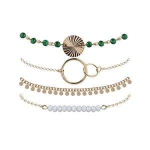 *VALENTINA* 4-Pc Geometric Beaded Bracelet Set